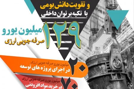 صرفه جویی ارزی و تقویت دانش بومی در شرکت فولاد خوزستان